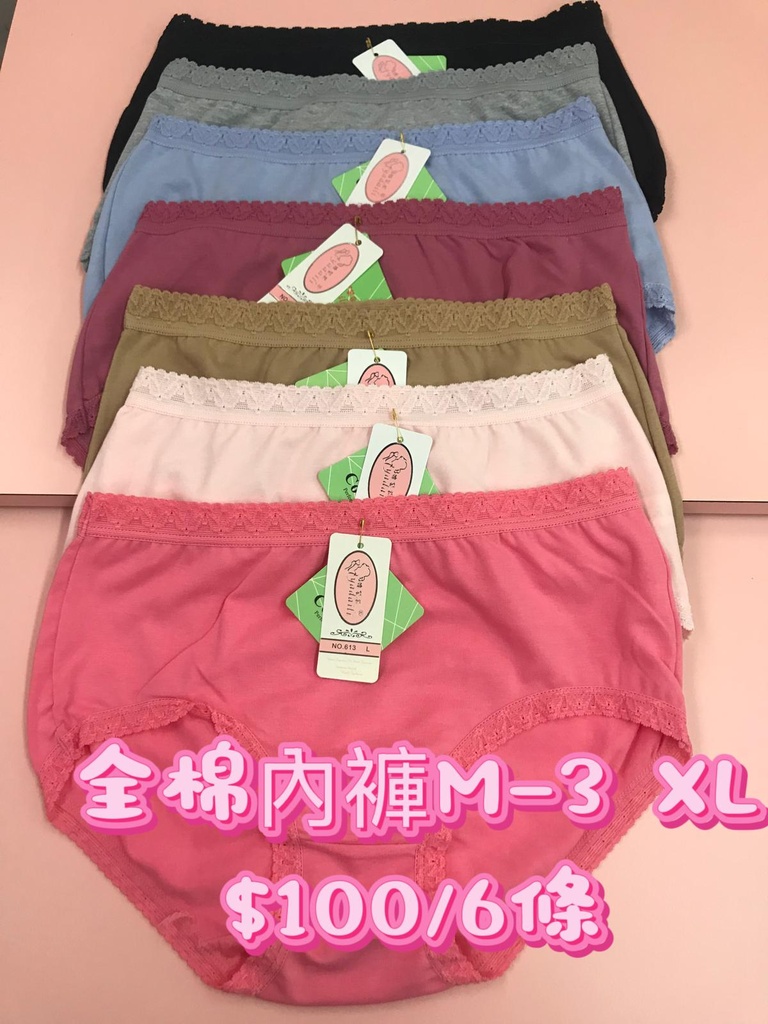 全棉內褲 六條
